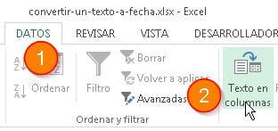 Convertir texto a fecha